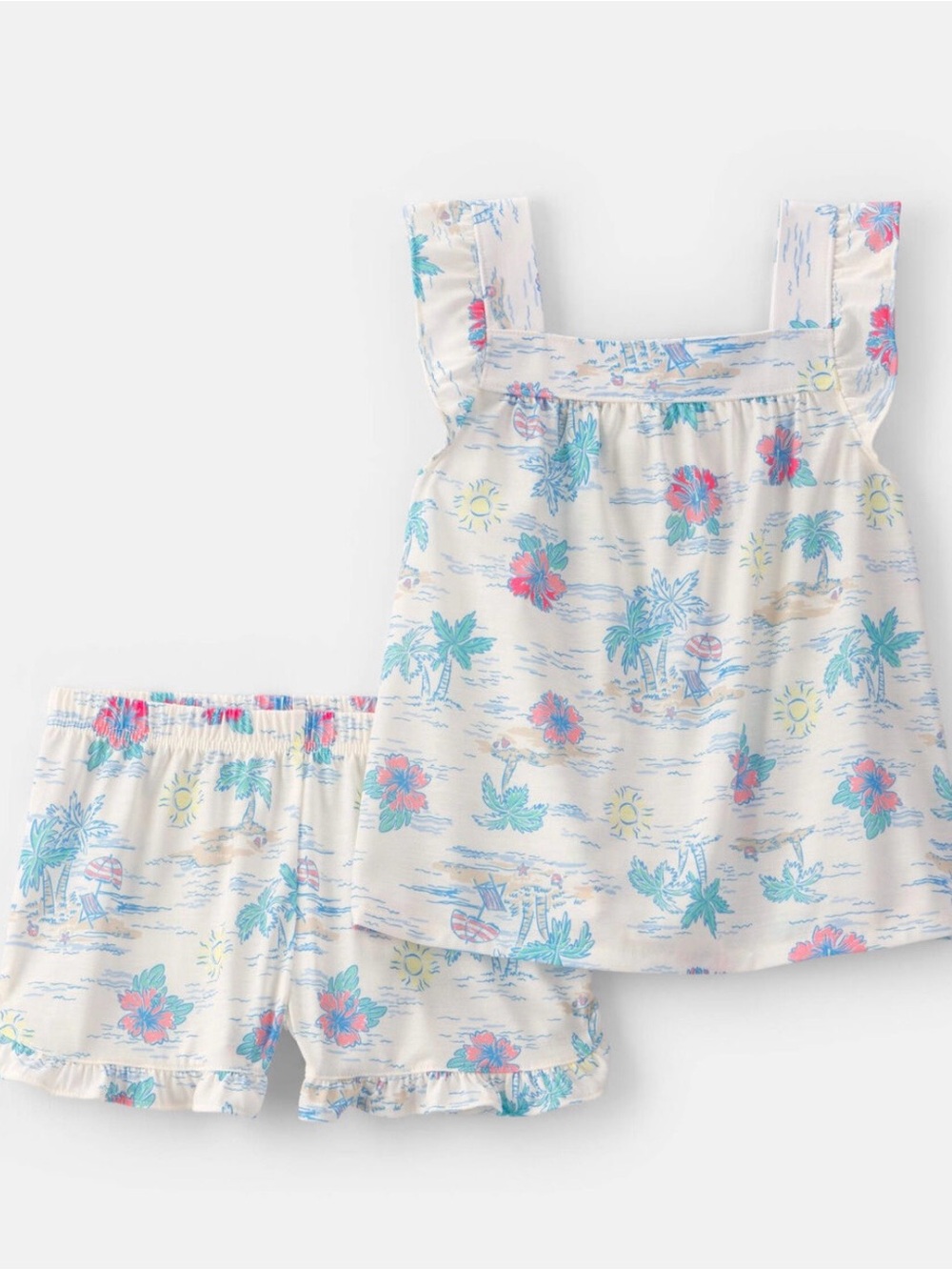 Carter’s Girls Tropical Beach Pajama Set Size 5
